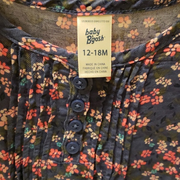 New!! Osh B'gosh Flower Onesie 12 to 18 months - Picture 3 of 4